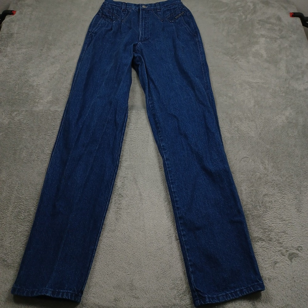 Vintage Rocky Mountain Jeans Womens 24 Blue Denim Bareback Western